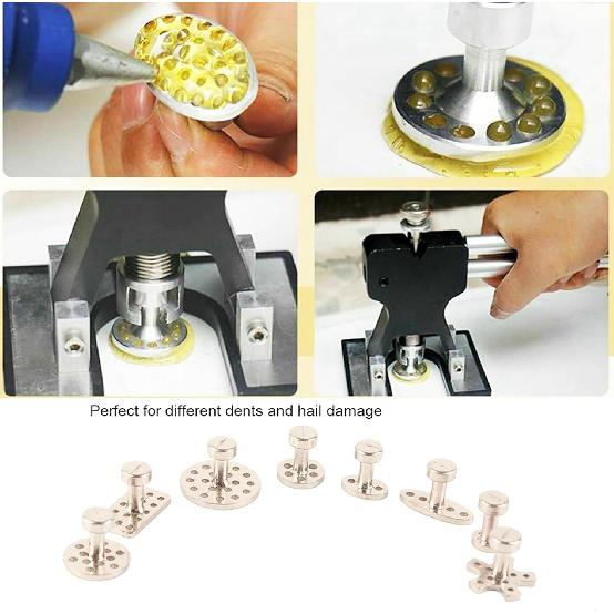 Hapivida 8Pcs Paintless Dent Repair Tool, Dent Puller Tabs Aluminum Car Body Dent Removal Pulling Tabs Glue Tabs Hail Damage Removal Tool
Hapivida 8Pcs Paintless Dent Repair Tool, Dent Puller Tabs Aluminum Car Body Dent Removal Pulling Tabs Glue Tabs Hail Damage Removal Tool