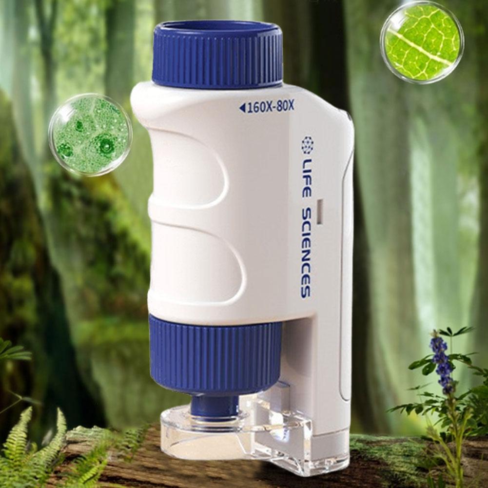 Mini Pocket Microscope 60X-120X Handheld Microscope Kit Battery Powered Microscope With LED Light Biological Kids Science
Mini Pocket Microscope 60X-120X Handheld Microscope Kit Battery Powered Microscope With LED Light Biological Kids Science