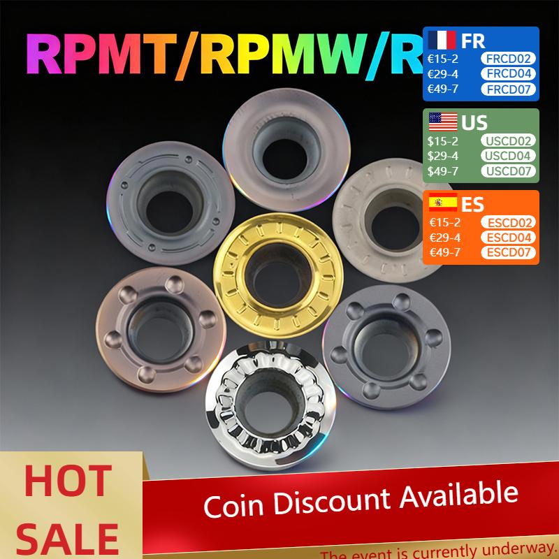 10PCS Carbide insert RPMT08T2/10T3/1204 internal milling turning lathe tool milling cutter CNC tools RPMT1003/1605 lathe tool RDMW1003MO KT60
10PCS Carbide insert RPMT08T2/10T3/1204 internal milling turning lathe tool milling cutter CNC tools RPMT1003/1605 lathe tool RDMW1003MO KT60