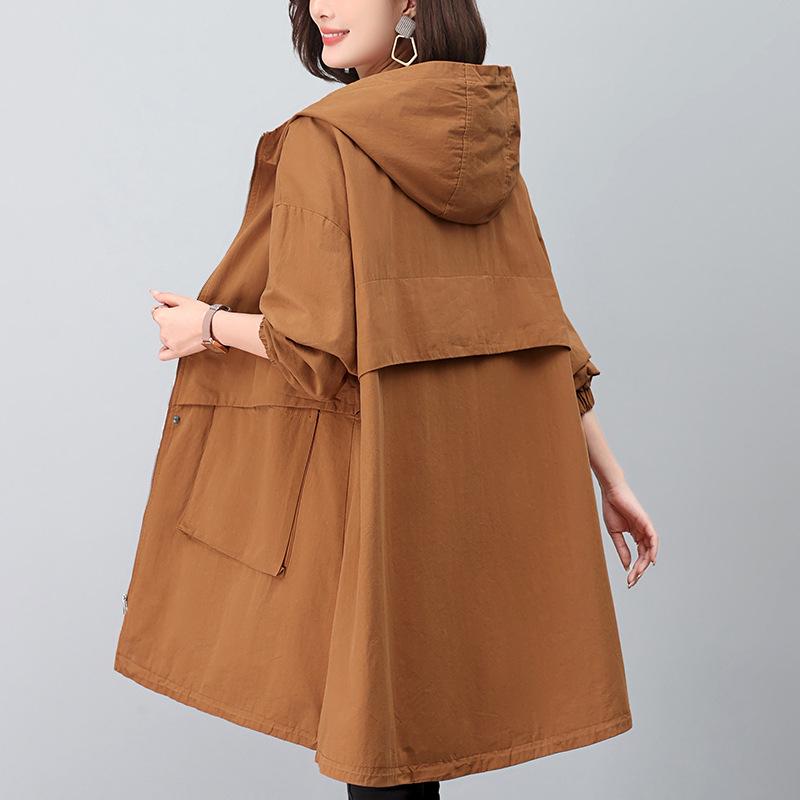 2024 Plus-Size Mid-Length Hooded Trench Coat for Women: Loose, Casual, and Fashionable Spring/Autumn Style Outerwear for Moms. Large
2024 Plus-Size Mid-Length Hooded Trench Coat for Women: Loose, Casual, and Fashionable Spring/Autumn Style Outerwear for Moms. Large