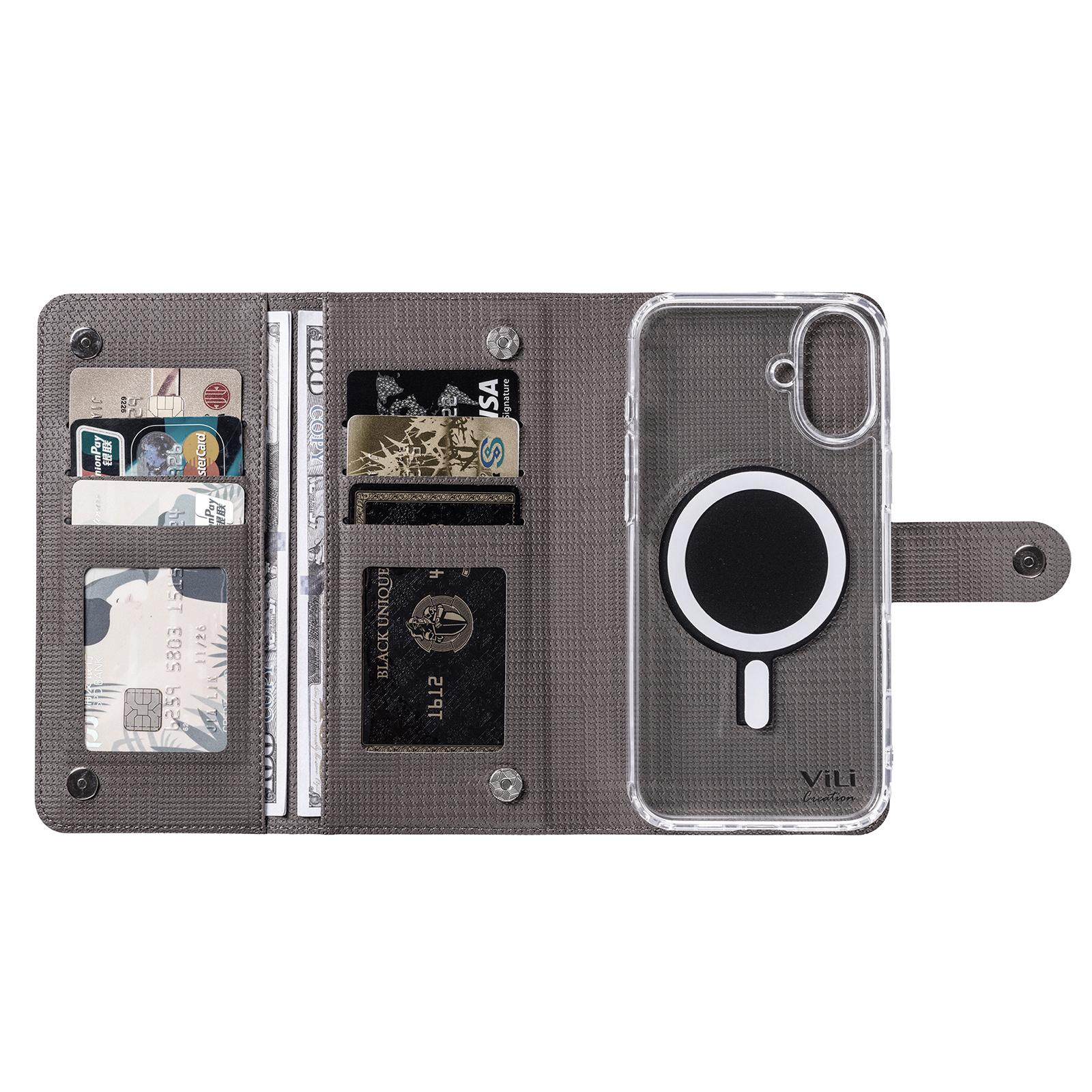 VILI GHA-C Series For iPhone 16 Plus Magnetic Case RFID Blocking Detachable 2 in 1 Leather Phone Cover Blue
VILI GHA-C Series For iPhone 16 Plus Magnetic Case RFID Blocking Detachable 2 in 1 Leather Phone Cover Blue
