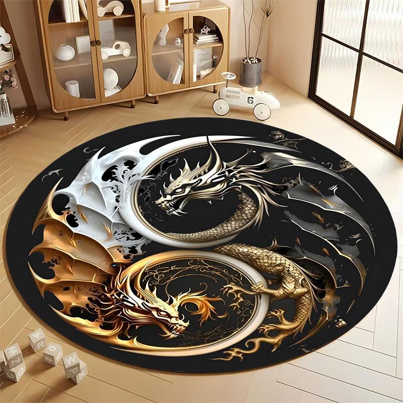 Dragon Yin Yang Carpet for Living Rooms and Studies round carpet for home sofa bedroom, gift Diameter 60cm
Dragon Yin Yang Carpet for Living Rooms and Studies round carpet for home sofa bedroom, gift Diameter 60cm