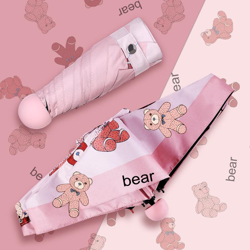 3-кратный солнечный и дождливый зонт для женщин и девочек, милый розовый медведь, черный клей, 8 косточек, защита от солнца, детские складные зонты
3-кратный солнечный и дождливый зонт для женщин и девочек, милый розовый медведь, черный клей, 8 косточек, защита от солнца, детские складные зонты