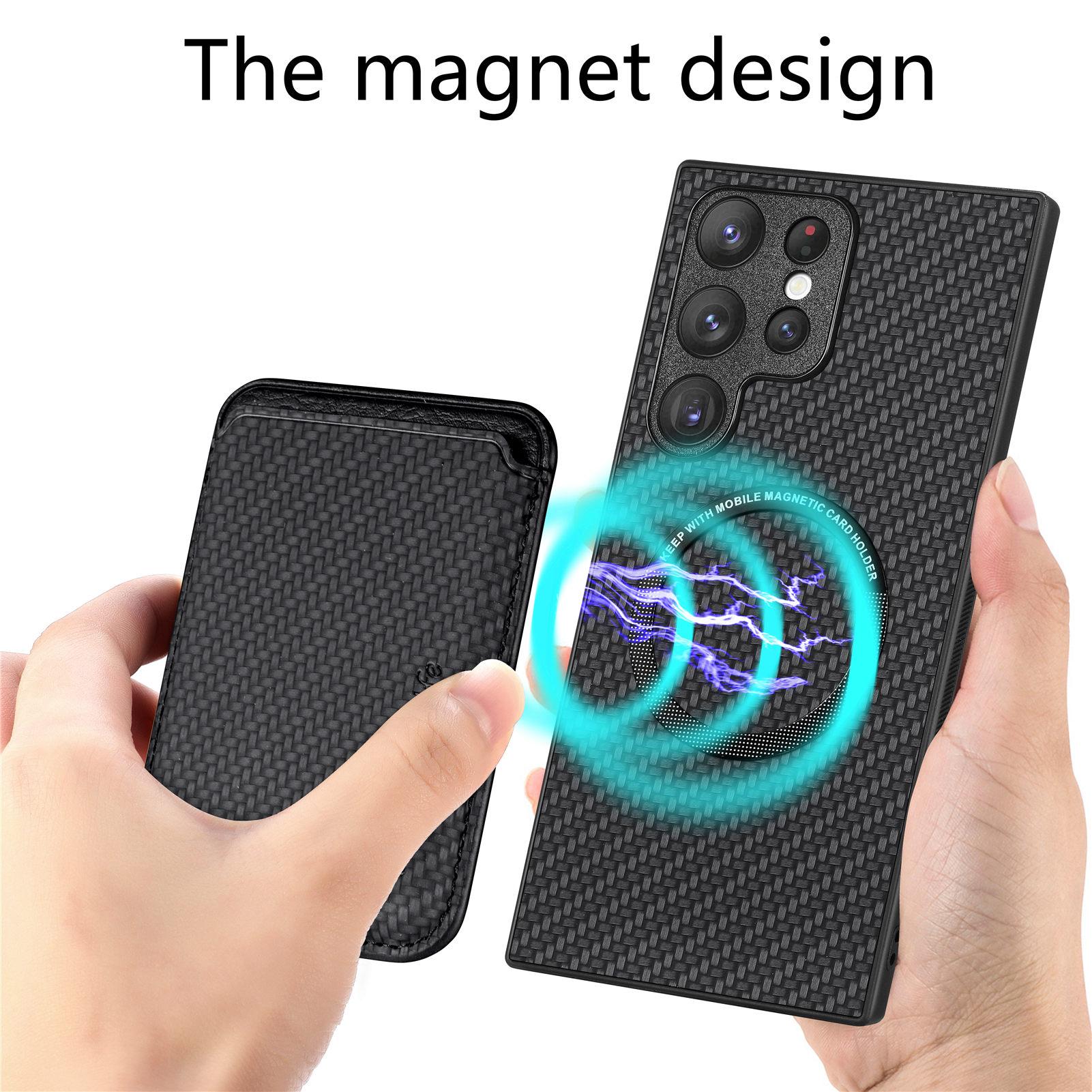 For Samsung Galaxy S23 Ultra Carbon Fiber Texture 2-in-1 Detachable Phone Case Card Holder PU Leather+TPU+PVC Hybrid Cover Black
For Samsung Galaxy S23 Ultra Carbon Fiber Texture 2-in-1 Detachable Phone Case Card Holder PU Leather+TPU+PVC Hybrid Cover Black