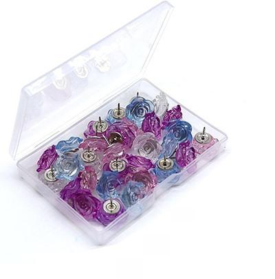30pcs Hot selling rose pushpin, cute and creative resin soft wood board fixing nail, big head nail, soft wood board nail фиолетовый
30pcs Hot selling rose pushpin, cute and creative resin soft wood board fixing nail, big head nail, soft wood board nail фиолетовый