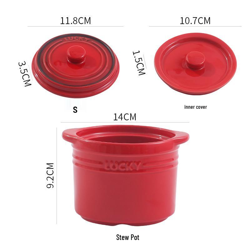 Ceramic Dual-Lid Stew and Soup Pot for Household or Commercial Use Stew Pot Triple Set
Ceramic Dual-Lid Stew and Soup Pot for Household or Commercial Use Stew Pot Triple Set