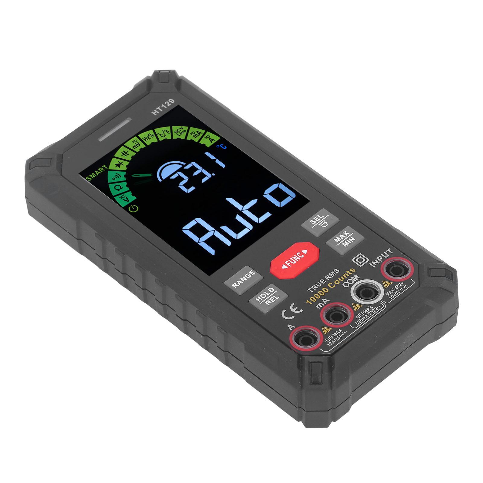 Розумний цифровий мультиметр 10000 відліків Багатофункціональний тестер для вимірювання постійної та змінної напруги, струму, опору
Розумний цифровий мультиметр 10000 відліків Багатофункціональний тестер для вимірювання постійної та змінної напруги, струму, опору