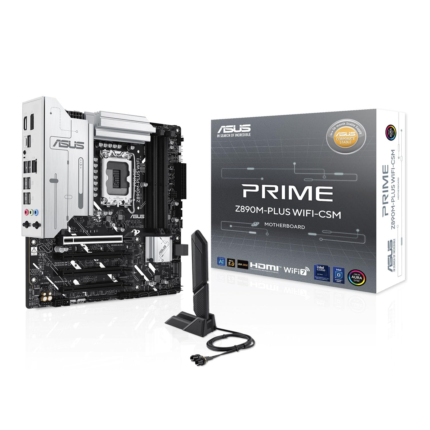 ASUS PRIME Процесори intel Core Ultra, сумісні з LGA 1851, Z890, DDR5 ATX, авторизований дистриб’ютор продукту Z890M-PLUS WIFI-CSM (серія 2)
ASUS PRIME Процесори intel Core Ultra, сумісні з LGA 1851, Z890, DDR5 ATX, авторизований дистриб’ютор продукту Z890M-PLUS WIFI-CSM (серія 2)