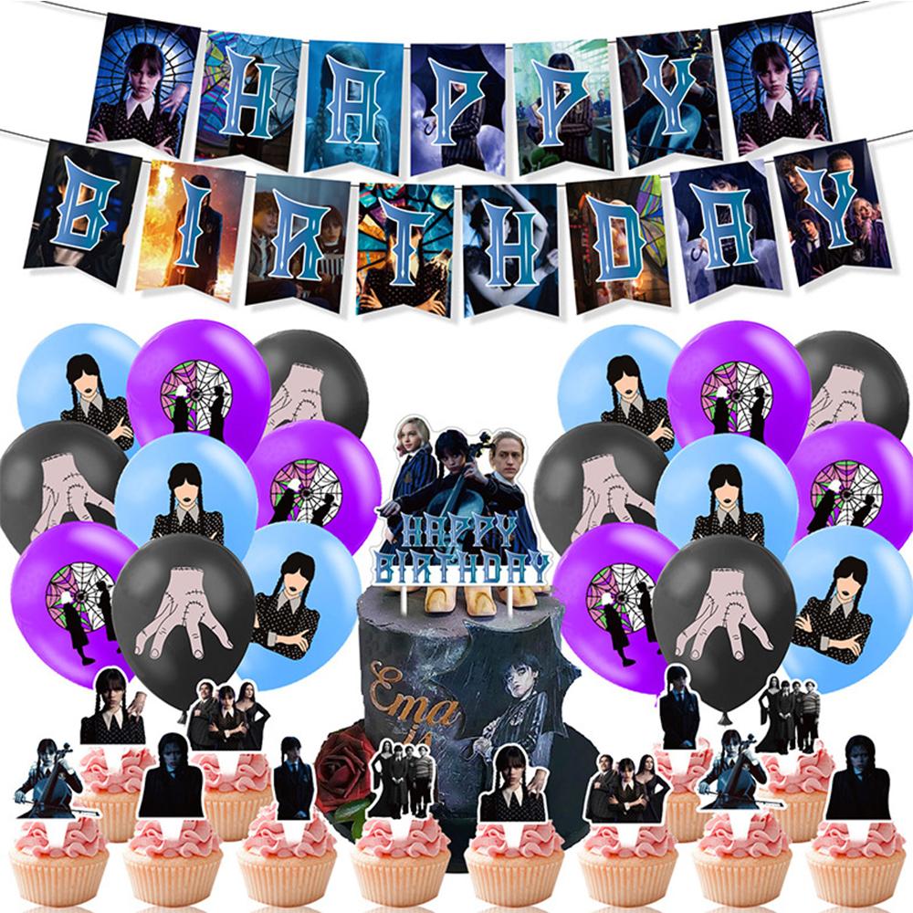 1 x Happy Birthday Banner With Cake Decoration Cupcake Toppers Latex Balloons
1 x Happy Birthday Banner With Cake Decoration Cupcake Toppers Latex Balloons