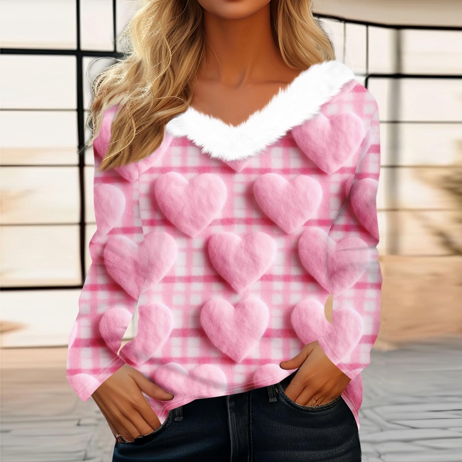 Женский топ с V-образным вырезом и длинными рукавами в виде сердца ко Дню святого Валентина XL
Женский топ с V-образным вырезом и длинными рукавами в виде сердца ко Дню святого Валентина XL