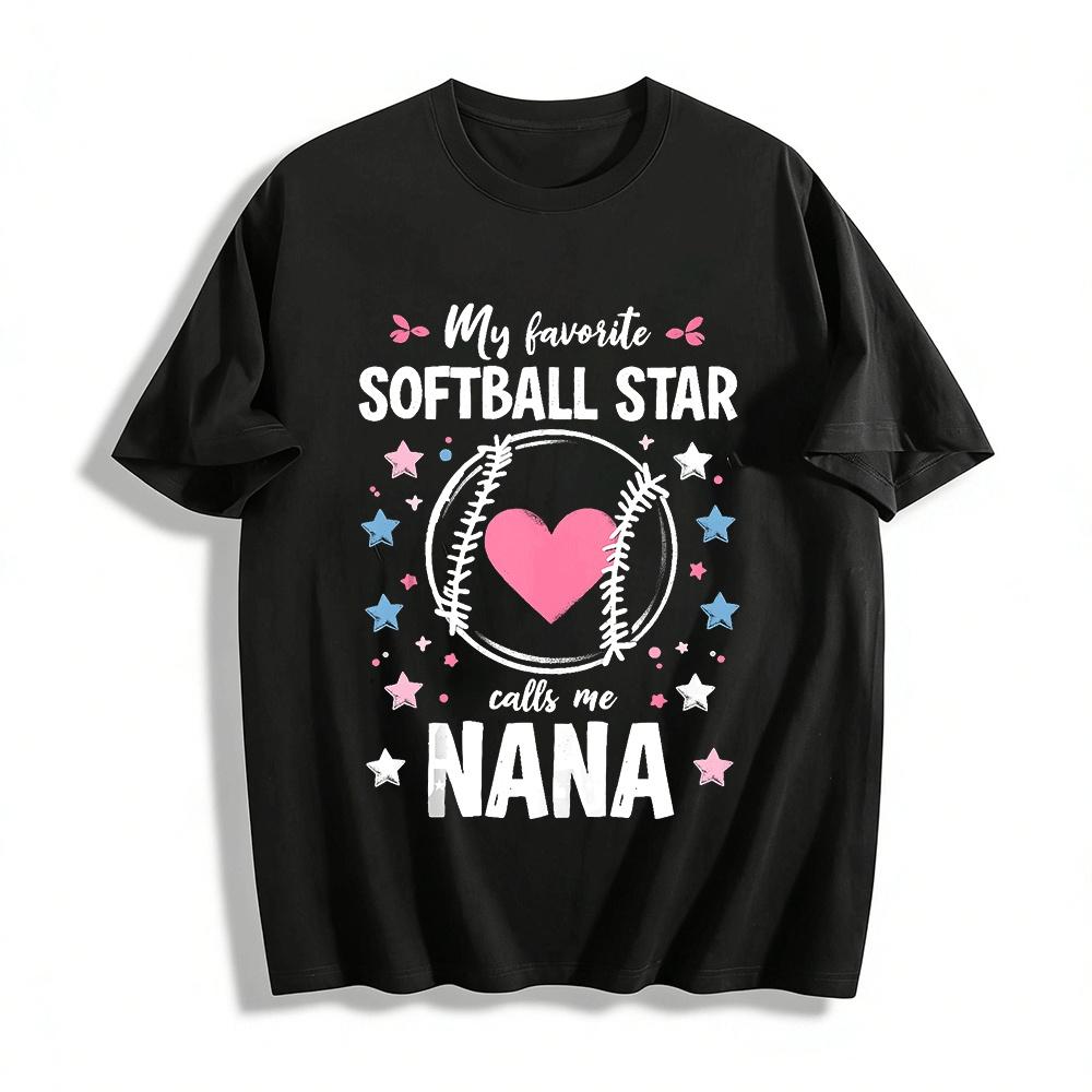 My Favorite Softball Star Calls Me Nana Grandma Gift T-Shirt Pure cotton T-shirt 6XL
My Favorite Softball Star Calls Me Nana Grandma Gift T-Shirt Pure cotton T-shirt 6XL