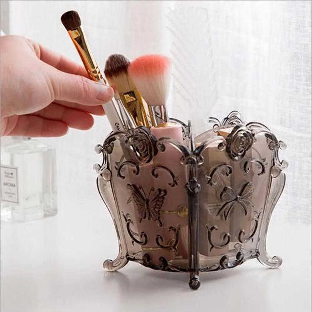 Transparent Cosmetic Storage Box Plastic Box Makeup Organizer Makeup Brush Lipstick Storage Box Vintage Carved Desktop Finishing A
Transparent Cosmetic Storage Box Plastic Box Makeup Organizer Makeup Brush Lipstick Storage Box Vintage Carved Desktop Finishing A