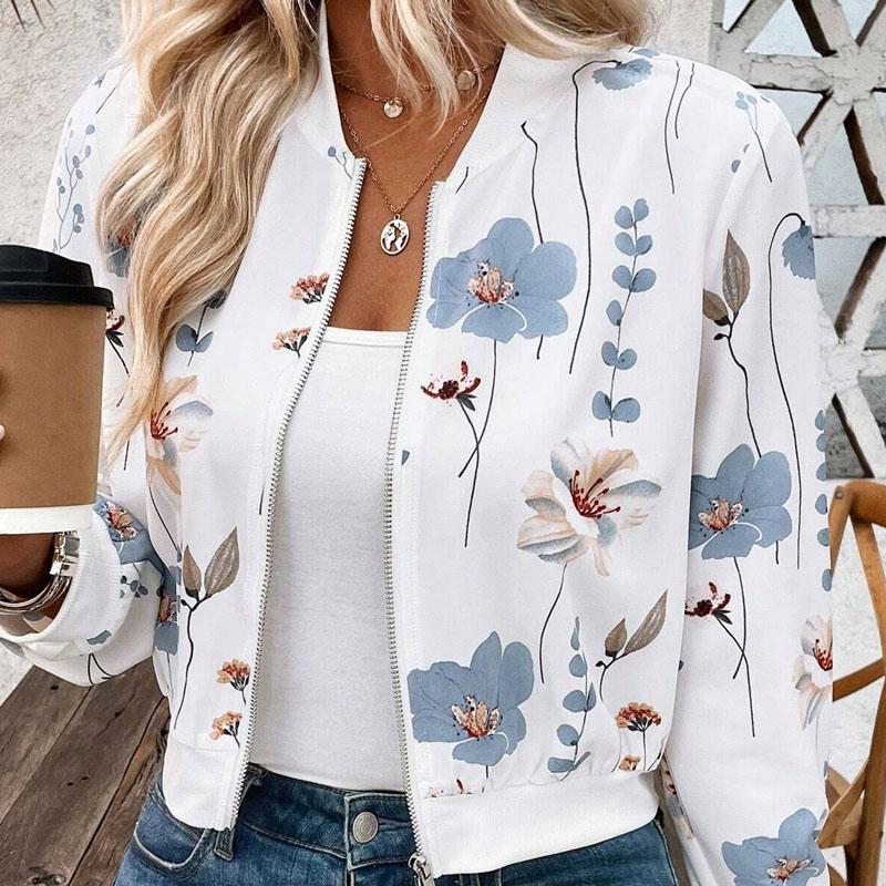 Элегантная женская повседневная куртка на молнии с длинным рукавом, короткая куртка с цветочным принтом A599, осень 2025 XL белый
Элегантная женская повседневная куртка на молнии с длинным рукавом, короткая куртка с цветочным принтом A599, осень 2025 XL белый