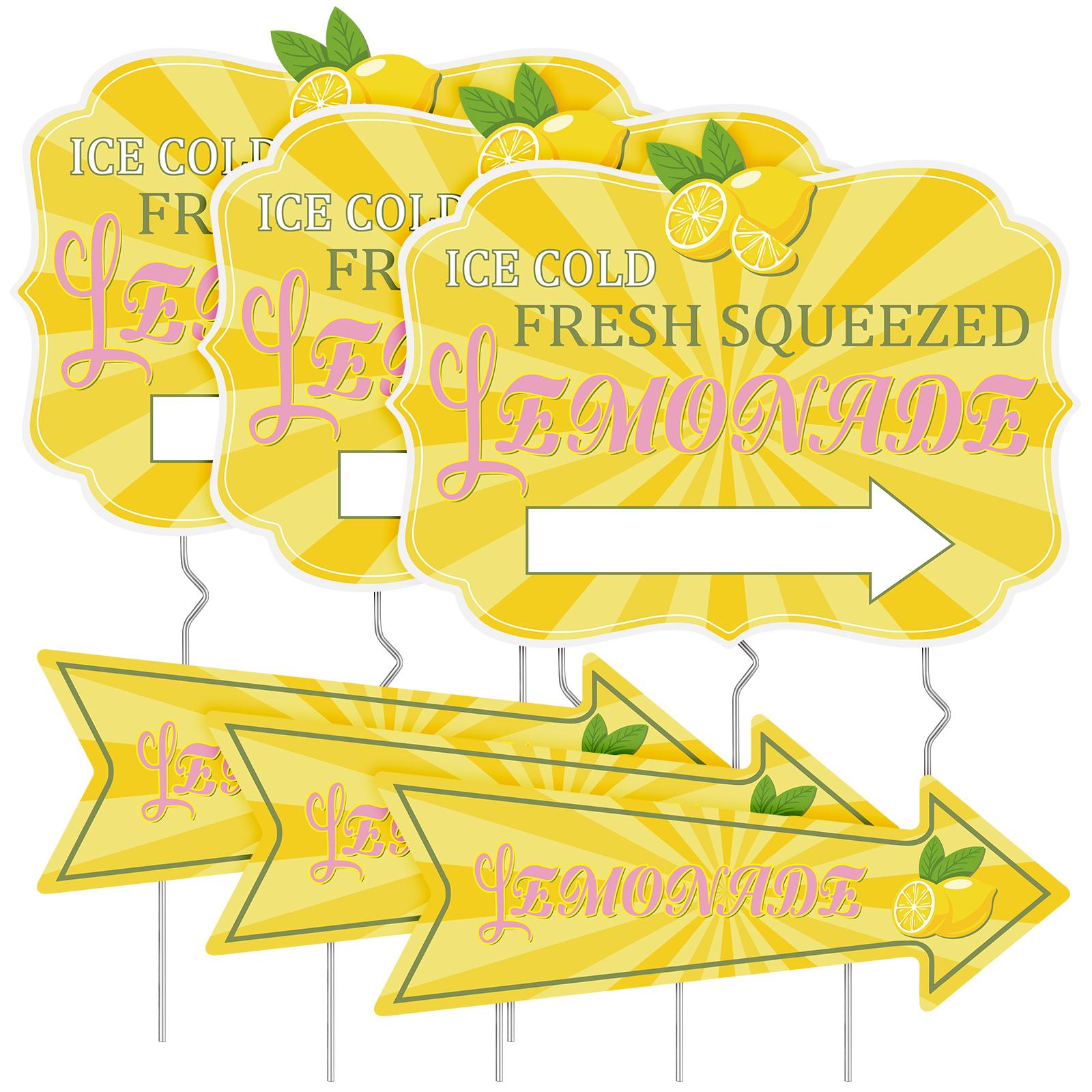 6 комплектов вывески для лимонадного киоска, 17 X 12 летняя вывеска для двора с лимонадом, колышек, двухсторонняя стрелка для лимонадного стенда 17 X6 с металлическим колышком жёлтый
6 комплектов вывески для лимонадного киоска, 17 X 12 летняя вывеска для двора с лимонадом, колышек, двухсторонняя стрелка для лимонадного стенда 17 X6 с металлическим колышком жёлтый