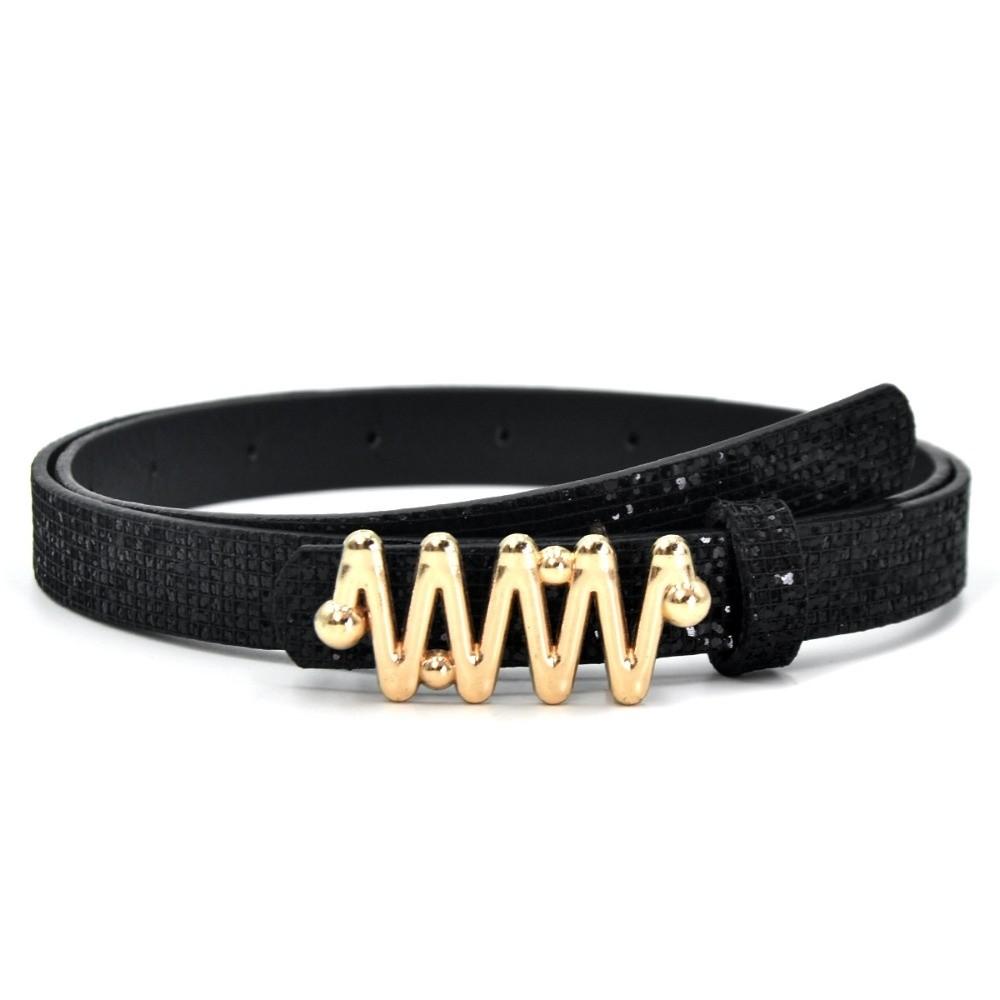 Bling Bling PU Leather Belt Glitter W-shaped Buckle Belt Women Fashion Trendy Waistband чорний
Bling Bling PU Leather Belt Glitter W-shaped Buckle Belt Women Fashion Trendy Waistband чорний