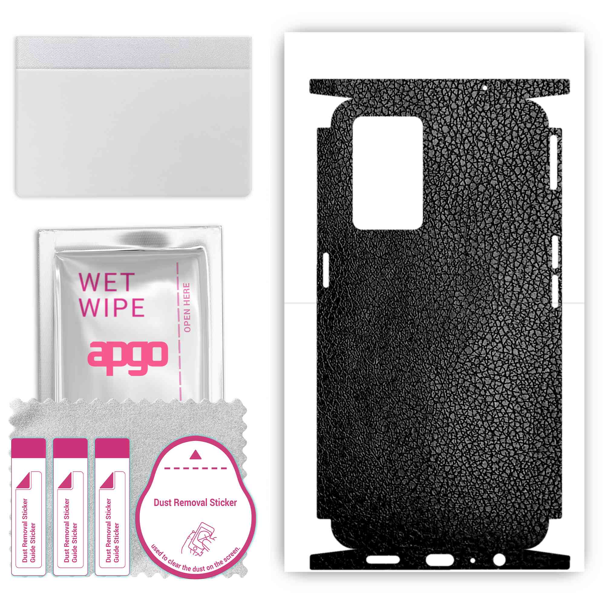 apgo Protective Skin Sticker for the back+sides compatible with Oppo K9 5G, Full Wrap Film, Foil, Vinyl - Pattern Black Leather
apgo Protective Skin Sticker for the back+sides compatible with Oppo K9 5G, Full Wrap Film, Foil, Vinyl - Pattern Black Leather