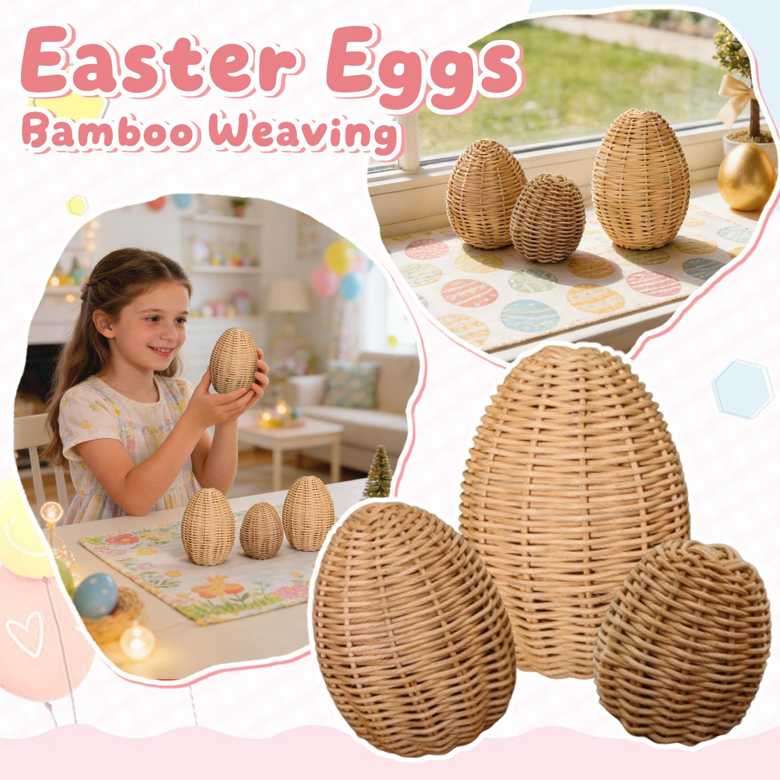 3PCS Pack Cute Easter Rattan Egg Decoration For Home And Desktop Display One Size коричневий
3PCS Pack Cute Easter Rattan Egg Decoration For Home And Desktop Display One Size коричневий