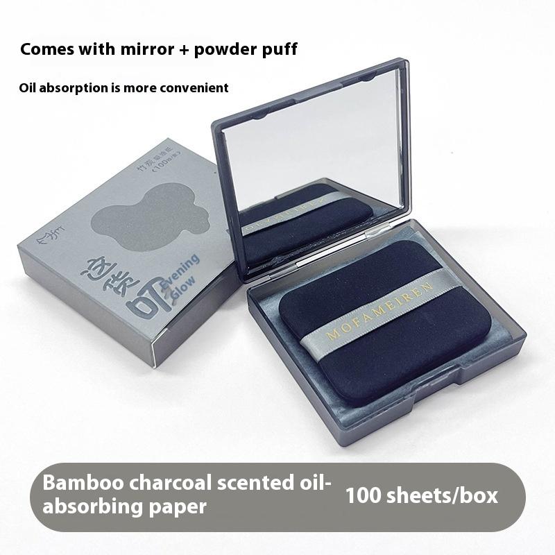 100 листов маслопоглощающей бумаги с зеркальным футляром и пуховкой Портативная маслоудерживающая бамбуковая угольная чайная бумага для жирной кожи для макияжа чёрный
100 листов маслопоглощающей бумаги с зеркальным футляром и пуховкой Портативная маслоудерживающая бамбуковая угольная чайная бумага для жирной кожи для макияжа чёрный