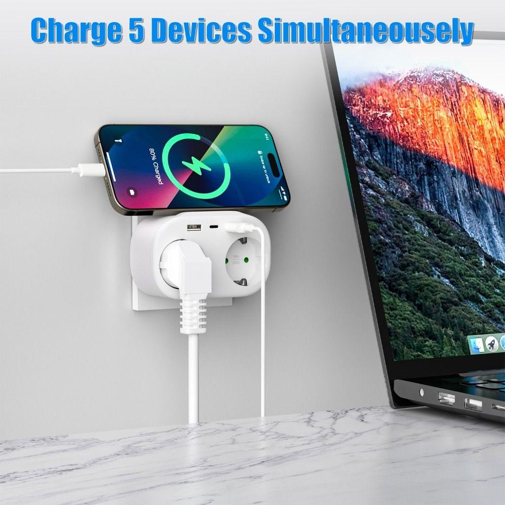 Power Strip Power Adapter AC Outlets Electrical Socket Multiple Wall Socket Office білий
Power Strip Power Adapter AC Outlets Electrical Socket Multiple Wall Socket Office білий