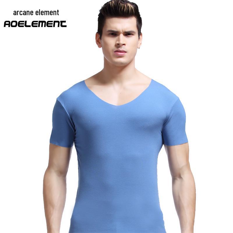 Приталенная бесшовная мужская летняя футболка с V-образным вырезом XL синий
Приталенная бесшовная мужская летняя футболка с V-образным вырезом XL синий