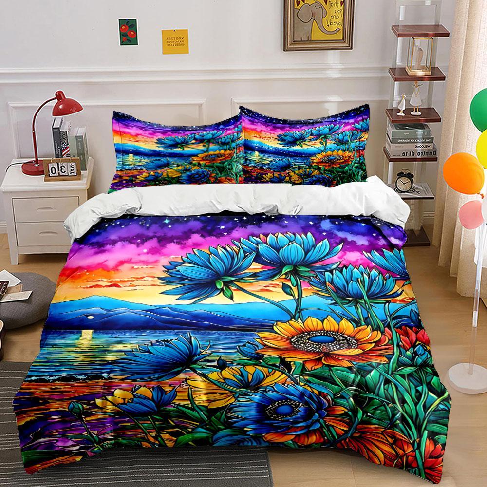 Bright flowers and landscape. Bedding sets Duvet cover sets Duvet covers Pillowcases(1 * Duvet Cover 2 * Pillowcases, without duvet insert) 135x200cm
Bright flowers and landscape. Bedding sets Duvet cover sets Duvet covers Pillowcases(1 * Duvet Cover 2 * Pillowcases, without duvet insert) 135x200cm