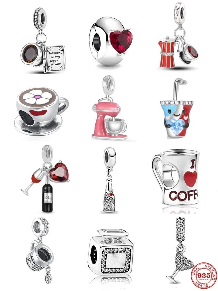 S925 Серебряная подвеска в виде чашки кофе, подходит для оригинального браслета, женский бисер, бокал для вина, красное сердце, пасьянс, клипсы, подвески, ювелирные изделия
S925 Серебряная подвеска в виде чашки кофе, подходит для оригинального браслета, женский бисер, бокал для вина, красное сердце, пасьянс, клипсы, подвески, ювелирные изделия