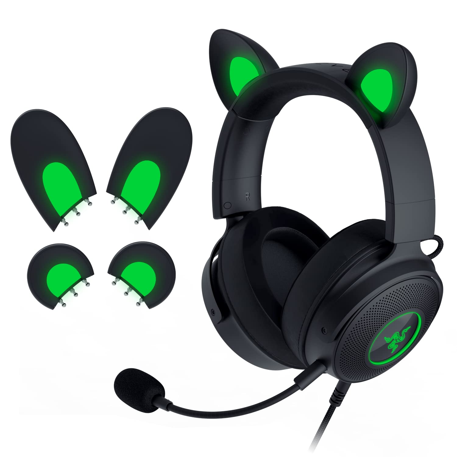Razer Kraken Kitty V2 Pro Чорна змінна дротова ігрова гарнітура з вушним дизайном 4 зони Razer Chroma RGB Знімна Razer HyperClear Cardioid чорний
Razer Kraken Kitty V2 Pro Чорна змінна дротова ігрова гарнітура з вушним дизайном 4 зони Razer Chroma RGB Знімна Razer HyperClear Cardioid чорний
