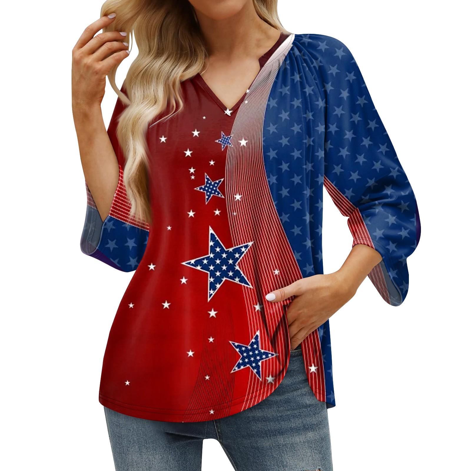 Женская летняя повседневная футболка с рукавом 3/4 и пуловером с V-образным вырезом и принтом XL винный
Женская летняя повседневная футболка с рукавом 3/4 и пуловером с V-образным вырезом и принтом XL винный