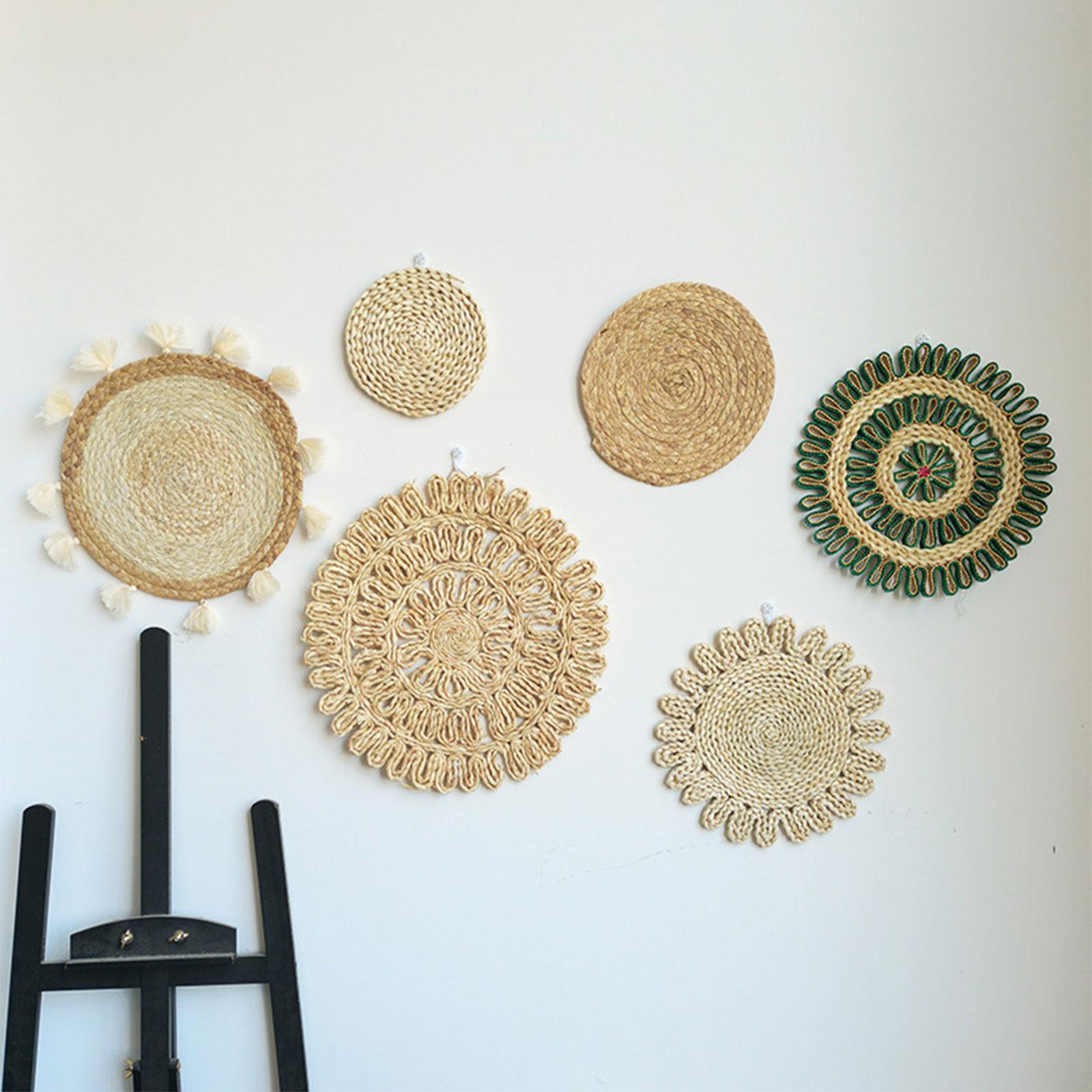 Vintage Grass Weave Wall Decorations Beautiful Woven Wall Decorations Handmade Round Grass Weaving Hangings Ornaments 6
Vintage Grass Weave Wall Decorations Beautiful Woven Wall Decorations Handmade Round Grass Weaving Hangings Ornaments 6