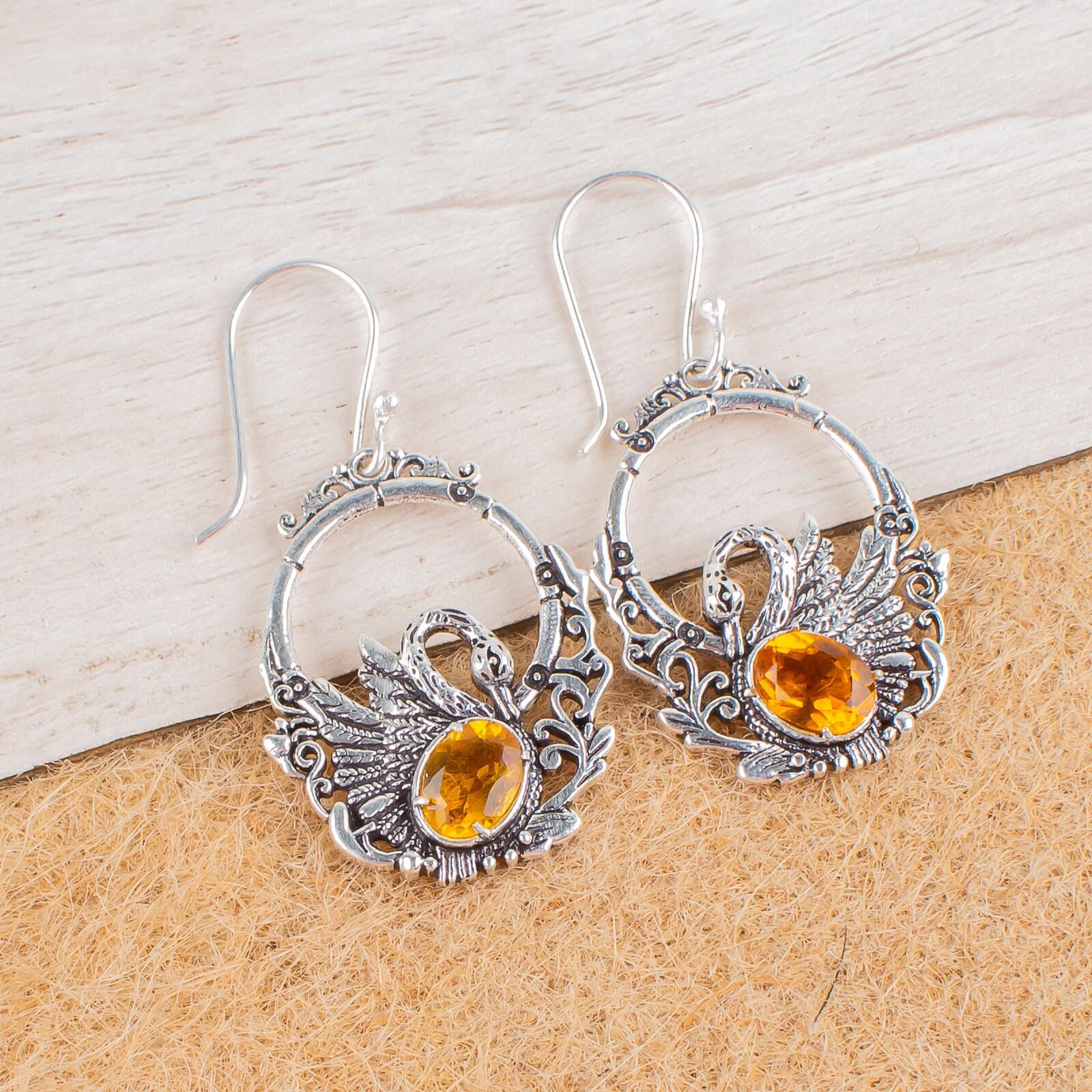Citrine Gemstone 925 Sterling Silver Jewelry Drop/Dangle Earrings 1.64 For Gift CE-2-12
Citrine Gemstone 925 Sterling Silver Jewelry Drop/Dangle Earrings 1.64 For Gift CE-2-12