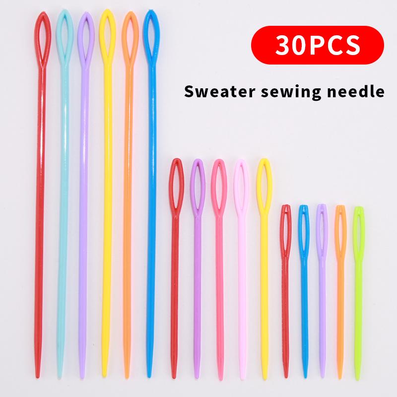 30 PCs Mixed Color 7/9/15cm Plastic Knitting Needles Crochet Hooks Wool Yarn Needle Children DIY Sweater Weaving Tools Accessory
30 PCs Mixed Color 7/9/15cm Plastic Knitting Needles Crochet Hooks Wool Yarn Needle Children DIY Sweater Weaving Tools Accessory