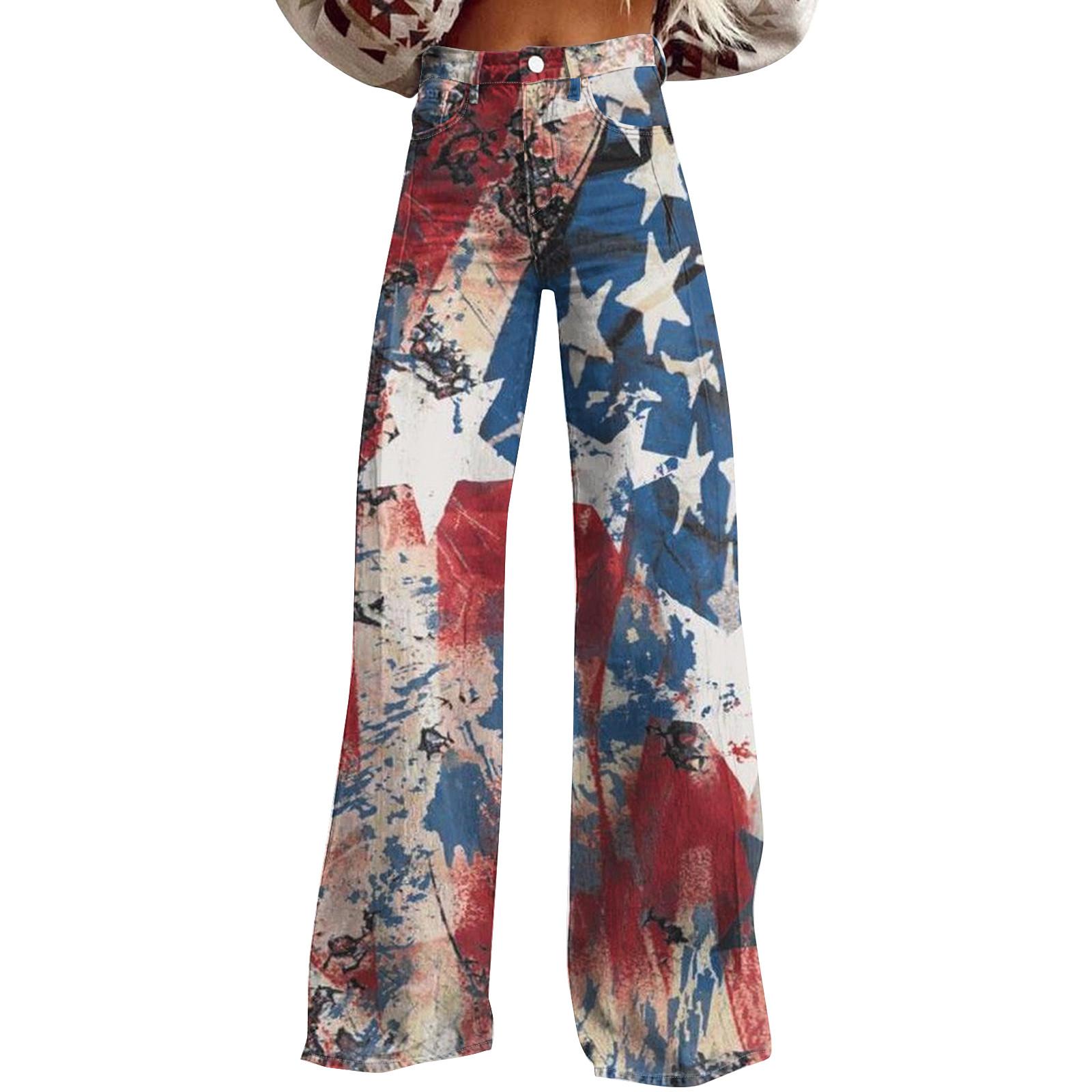 Широкие расклешенные джинсы для женщин с карманами, мешковатые брюки с винтажным цветочным принтом и высокой талией, свободные брюки M
Широкие расклешенные джинсы для женщин с карманами, мешковатые брюки с винтажным цветочным принтом и высокой талией, свободные брюки M