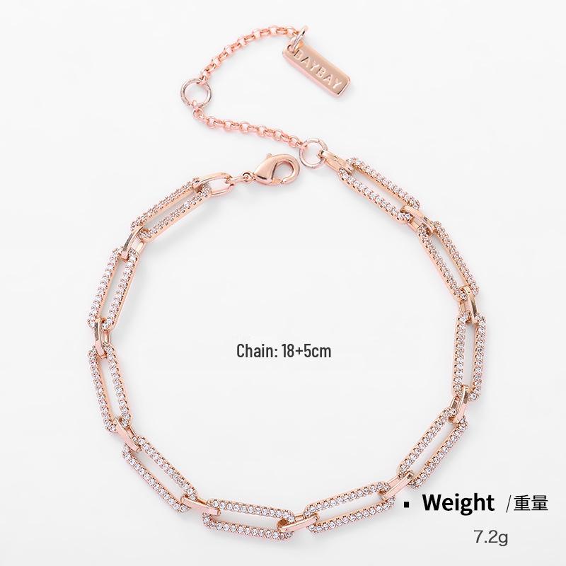 Kenjie Women s Korean Style Copper Zircon Chain Bracelet - Cool & Exquisite Electroplated Summer Jewelry
Kenjie Women s Korean Style Copper Zircon Chain Bracelet - Cool & Exquisite Electroplated Summer Jewelry