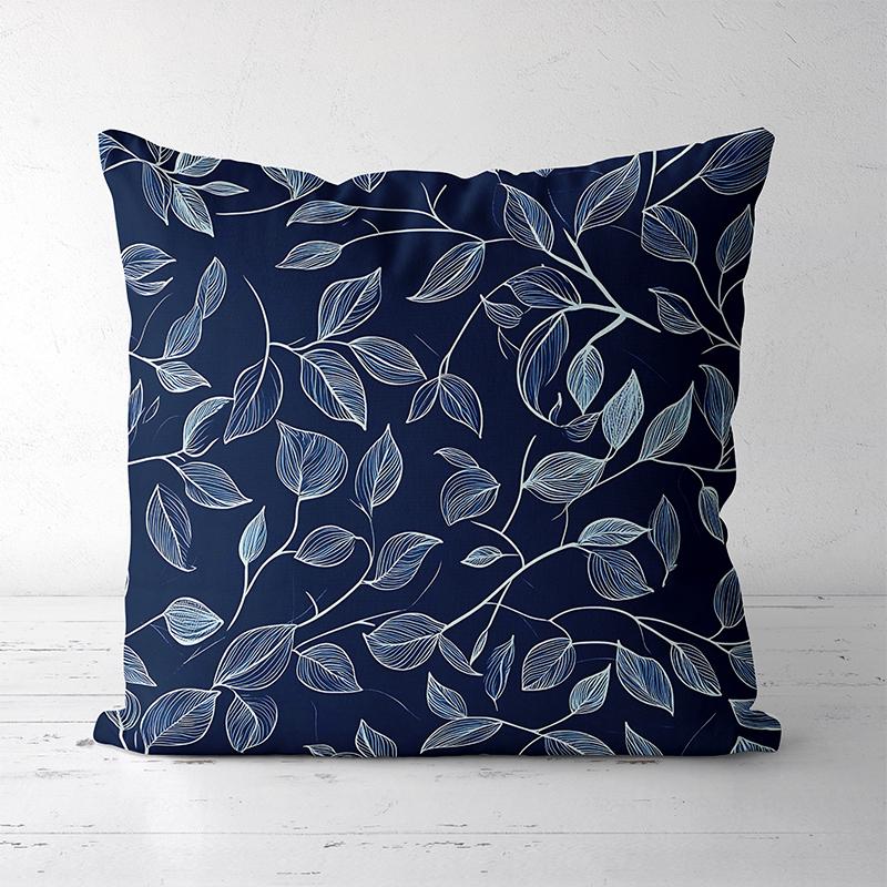 Blue Leaf Patterned Throw Pillows for Home Decor Square polyester pillowcase, modern sofa decorative cushion cover 16x16Inch
Blue Leaf Patterned Throw Pillows for Home Decor Square polyester pillowcase, modern sofa decorative cushion cover 16x16Inch
