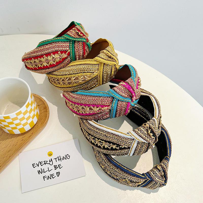 Women Girls Vintage Bohemian Embroidery Gold Glitter Knot Hairband Headband Hair Jewelry Hair Accessories
Women Girls Vintage Bohemian Embroidery Gold Glitter Knot Hairband Headband Hair Jewelry Hair Accessories