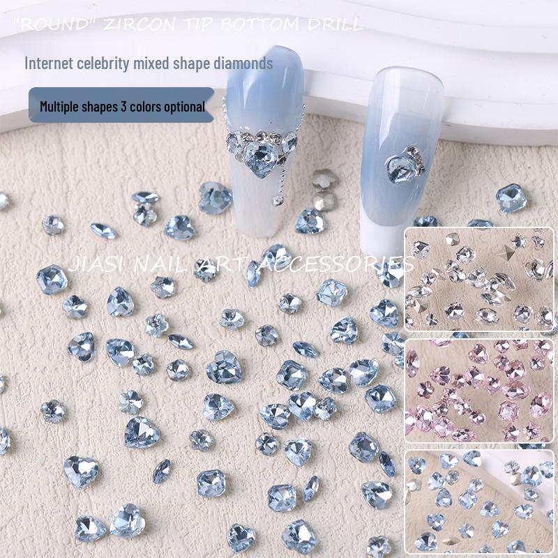 2024 New Nail Art: Irregular Heart Rhinestones in Transparent, White, Pink, and Blue. DIY Glitter Gems for Nails.
2024 New Nail Art: Irregular Heart Rhinestones in Transparent, White, Pink, and Blue. DIY Glitter Gems for Nails.