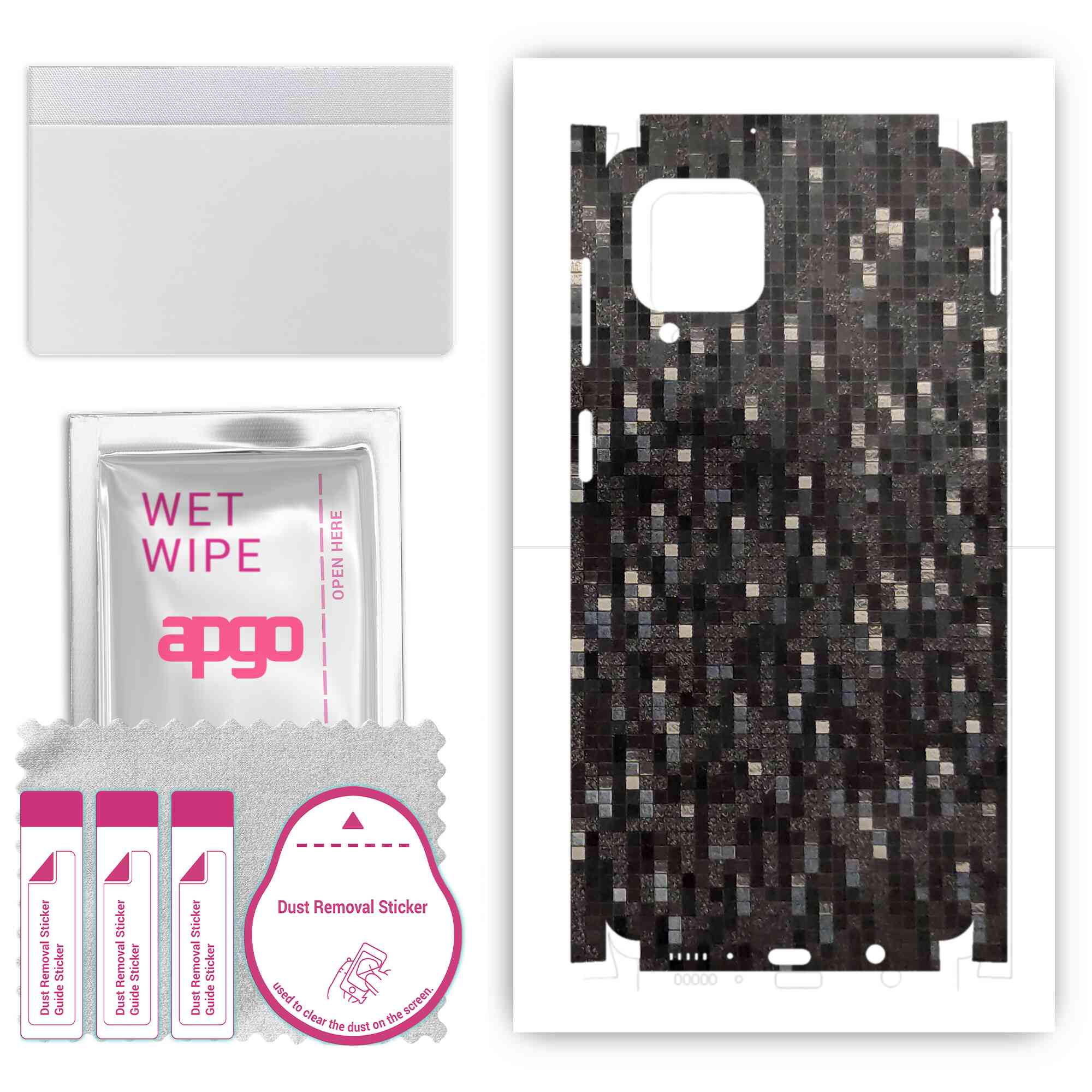apgo Protective Skin Sticker for the back+sides compatible with Samsung Galaxy M62, Full Wrap Film, Foil, Vinyl - Pattern Carbon Black Pixel
apgo Protective Skin Sticker for the back+sides compatible with Samsung Galaxy M62, Full Wrap Film, Foil, Vinyl - Pattern Carbon Black Pixel