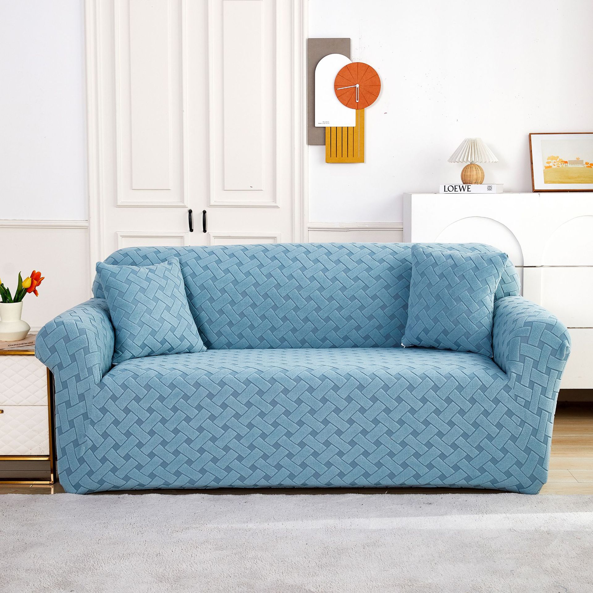 Однотонный жаккардовый бархатный универсальный эластичный чехол для дивана, пылезащитный чехол, однотонная эластичная нескользящая диванная подушка Single sofa cover
Однотонный жаккардовый бархатный универсальный эластичный чехол для дивана, пылезащитный чехол, однотонная эластичная нескользящая диванная подушка Single sofa cover