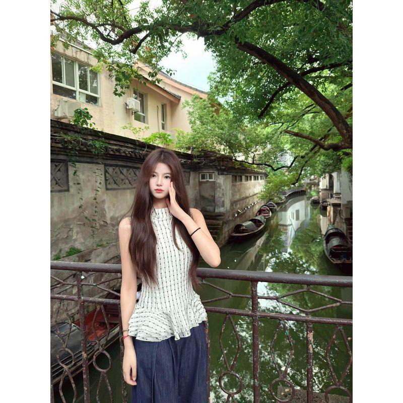 Tootoo French Style Gingham Vest Tops Women s Summer Classic Style Sleeveless round Neck Temperament Waist-Controlled Slimming T-shirt White Gingham S
Tootoo French Style Gingham Vest Tops Women s Summer Classic Style Sleeveless round Neck Temperament Waist-Controlled Slimming T-shirt White Gingham S