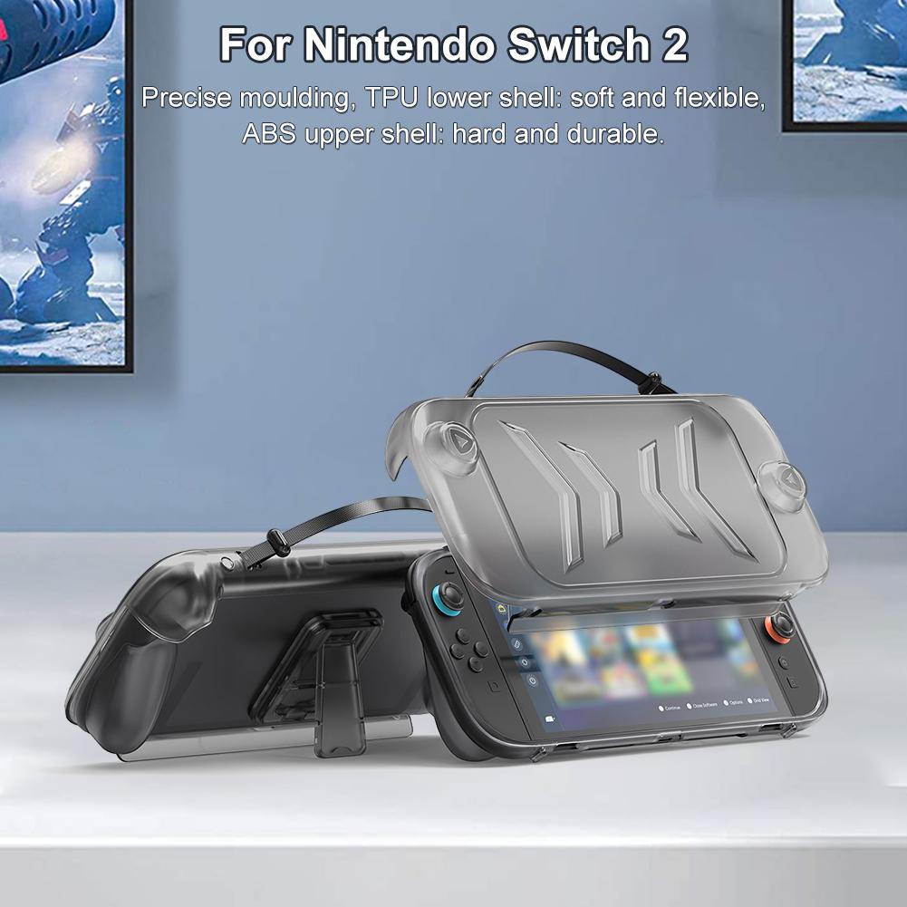 TPU Protective Case w/ Stand for Nintendo for Switch 2 Handheld Gaming Console Shockproof Anti-Scratch Removable ABS Front Cover
TPU Protective Case w/ Stand for Nintendo for Switch 2 Handheld Gaming Console Shockproof Anti-Scratch Removable ABS Front Cover