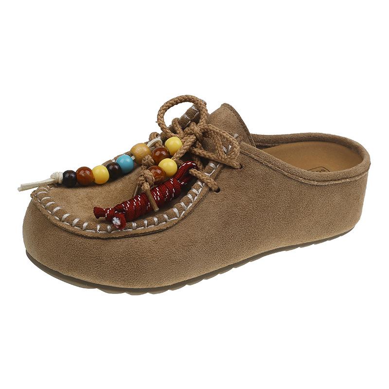 Retro bag head beaded slippers women s 2025 summer new comfortable and casual inner height increase matte bag head half slippers women 40 хакі
Retro bag head beaded slippers women s 2025 summer new comfortable and casual inner height increase matte bag head half slippers women 40 хакі