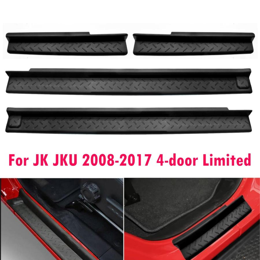 For Jeep Wrangler 4-Door 2008-2024 JK JKU JL JLU Black Door Sill Protector Gladiator JT Rubber Sill Entry Guards Replacement
For Jeep Wrangler 4-Door 2008-2024 JK JKU JL JLU Black Door Sill Protector Gladiator JT Rubber Sill Entry Guards Replacement