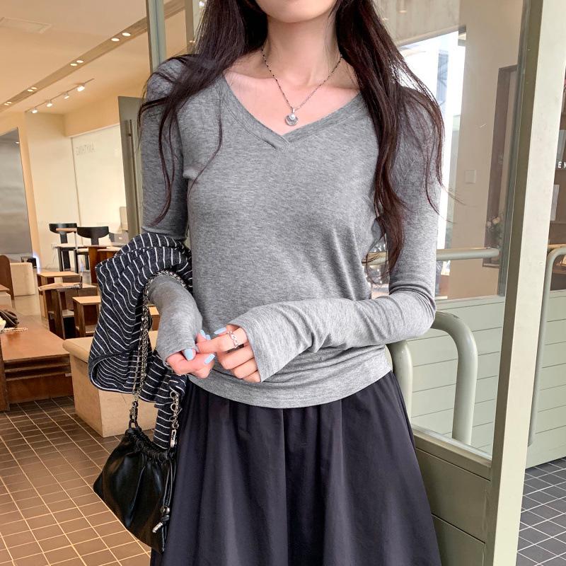 Women s Early Spring V-neck Long-sleeve T-shirt, 2026 New Style, Versatile Inner Layer or Outerwear, Stylish and Attractive Small Top M серый
Women s Early Spring V-neck Long-sleeve T-shirt, 2026 New Style, Versatile Inner Layer or Outerwear, Stylish and Attractive Small Top M серый
