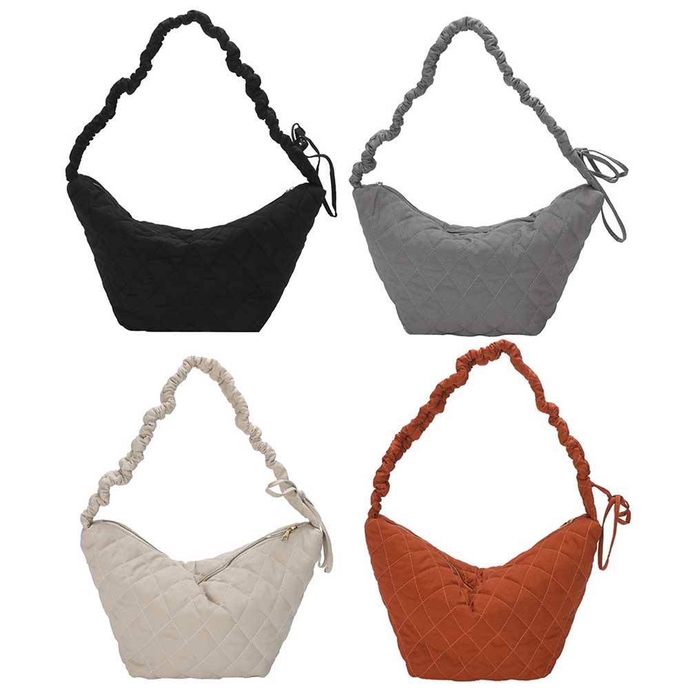 Women Quilted Bag Lightweight Shoulder Bag Cotton Adjustable Ruched Strap Winter Warm Bag with Zip
Women Quilted Bag Lightweight Shoulder Bag Cotton Adjustable Ruched Strap Winter Warm Bag with Zip