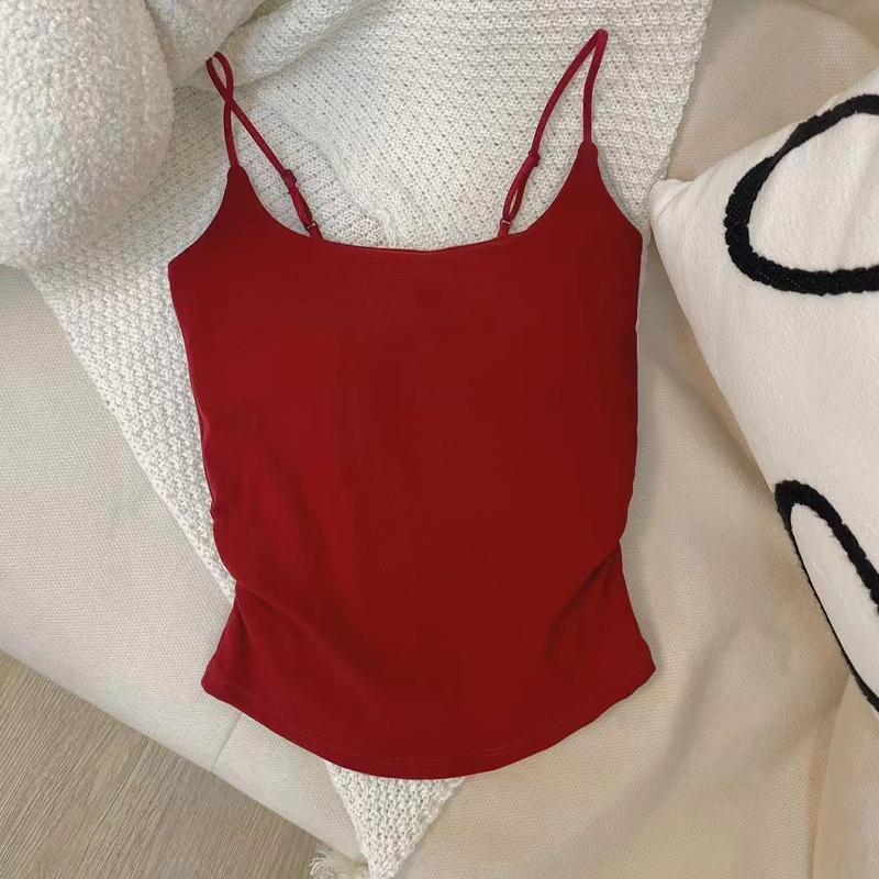 Женская майка-топ с открытой спиной, регулируемые бретели, с нагрудной подкладкой красный
Женская майка-топ с открытой спиной, регулируемые бретели, с нагрудной подкладкой красный