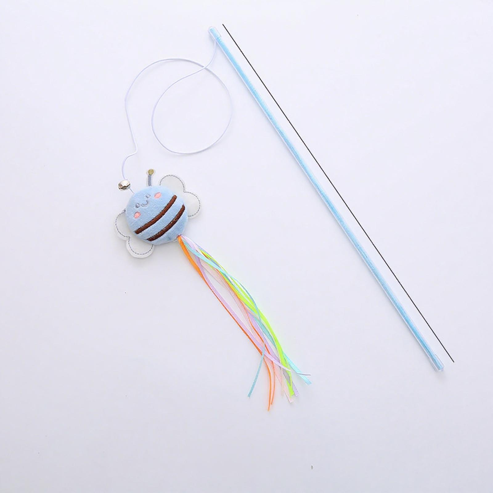 Bite Resistant Little Bee Fishing Rod Plush Bee Colorful Cat Teaser Wand With Bell Kitten Teasing Stick Pet Supplies One Size синій
Bite Resistant Little Bee Fishing Rod Plush Bee Colorful Cat Teaser Wand With Bell Kitten Teasing Stick Pet Supplies One Size синій