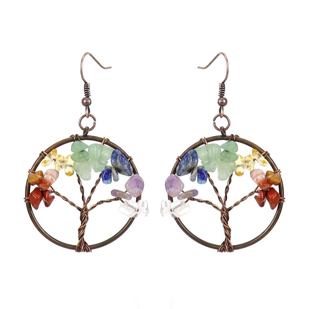 Tiktok Live Retro Handmade Winding Natural Crystal Gravel Tree Of Life Lucky Tree Earrings Earrings E08
Tiktok Live Retro Handmade Winding Natural Crystal Gravel Tree Of Life Lucky Tree Earrings Earrings E08