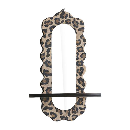 Wooden Wall Floating Shelves Leopard Print Decorative Shelf Wall Mounted Planter Display Rack with Acrylic Mirror for Living Room Entryway 1pc
Wooden Wall Floating Shelves Leopard Print Decorative Shelf Wall Mounted Planter Display Rack with Acrylic Mirror for Living Room Entryway 1pc