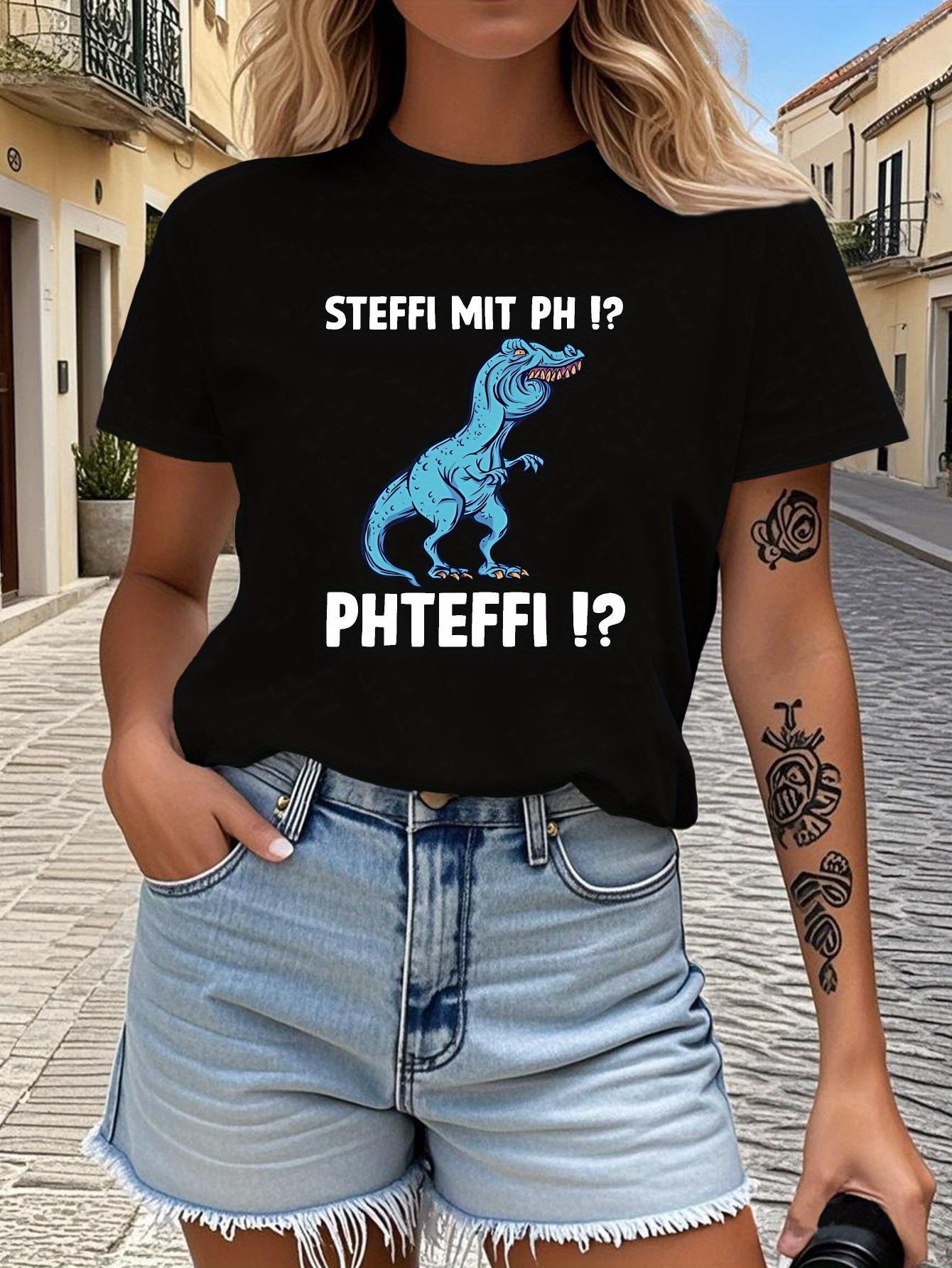 Teediy Unisex Steffi German Lettering & Dinosaur Graphic T-Shirt - Collectible Crew Neck Top with German Steffi Print & Dino Design M
Teediy Unisex Steffi German Lettering & Dinosaur Graphic T-Shirt - Collectible Crew Neck Top with German Steffi Print & Dino Design M