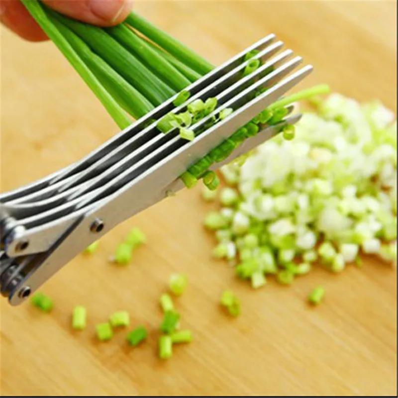 Multi-functional Stainless Steel 3/5 Layer Kitchen Scissors Pepper Shredded Chopped Scallion Cutter Laver Cut Cooking Tool
Multi-functional Stainless Steel 3/5 Layer Kitchen Scissors Pepper Shredded Chopped Scallion Cutter Laver Cut Cooking Tool